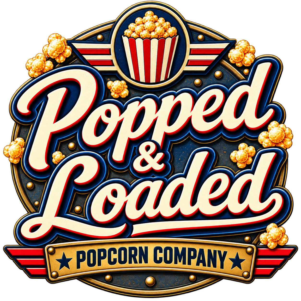 popped and loaded logo
